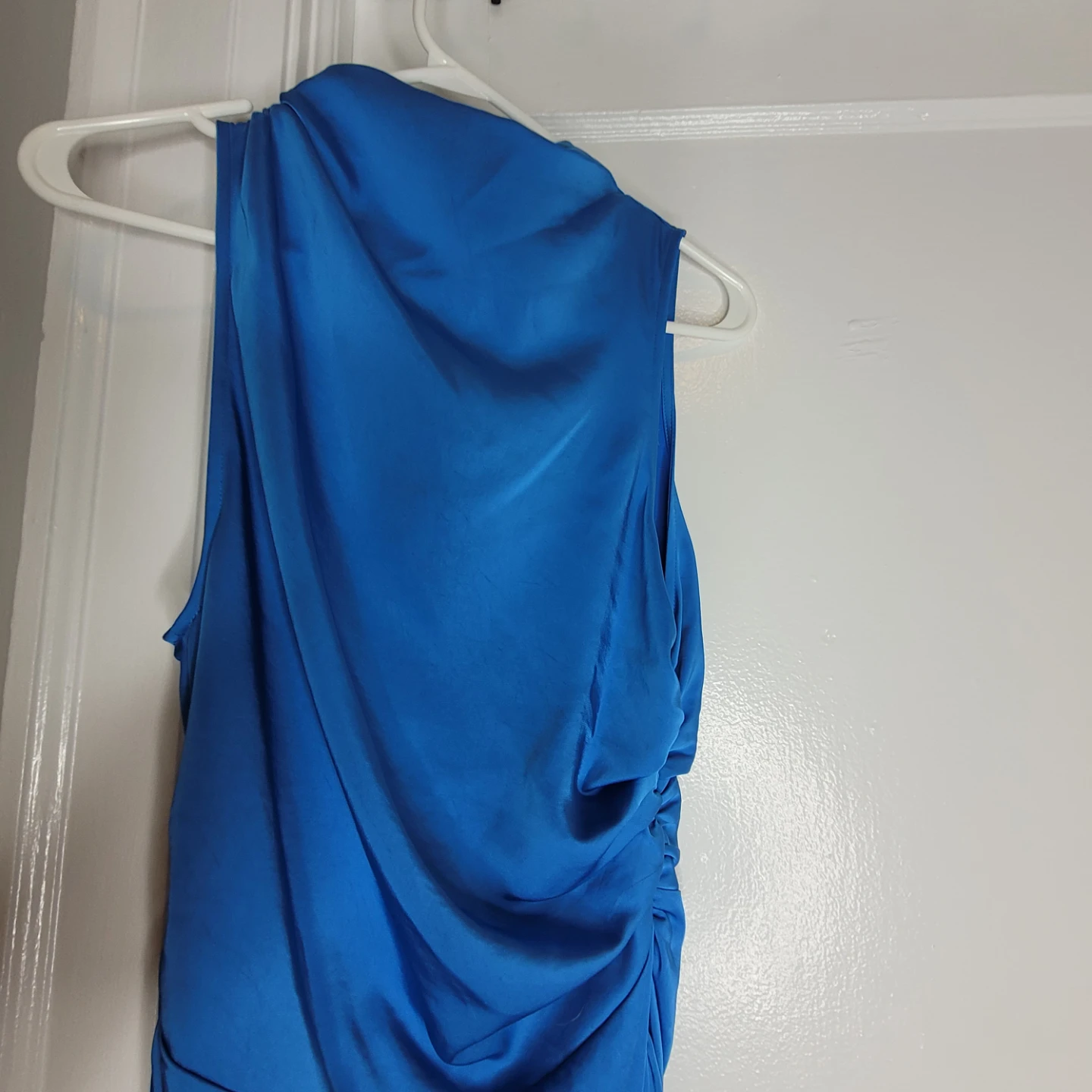 A.L.C. Blue Sleeveless Ruched Dress Size 4 - photo 3