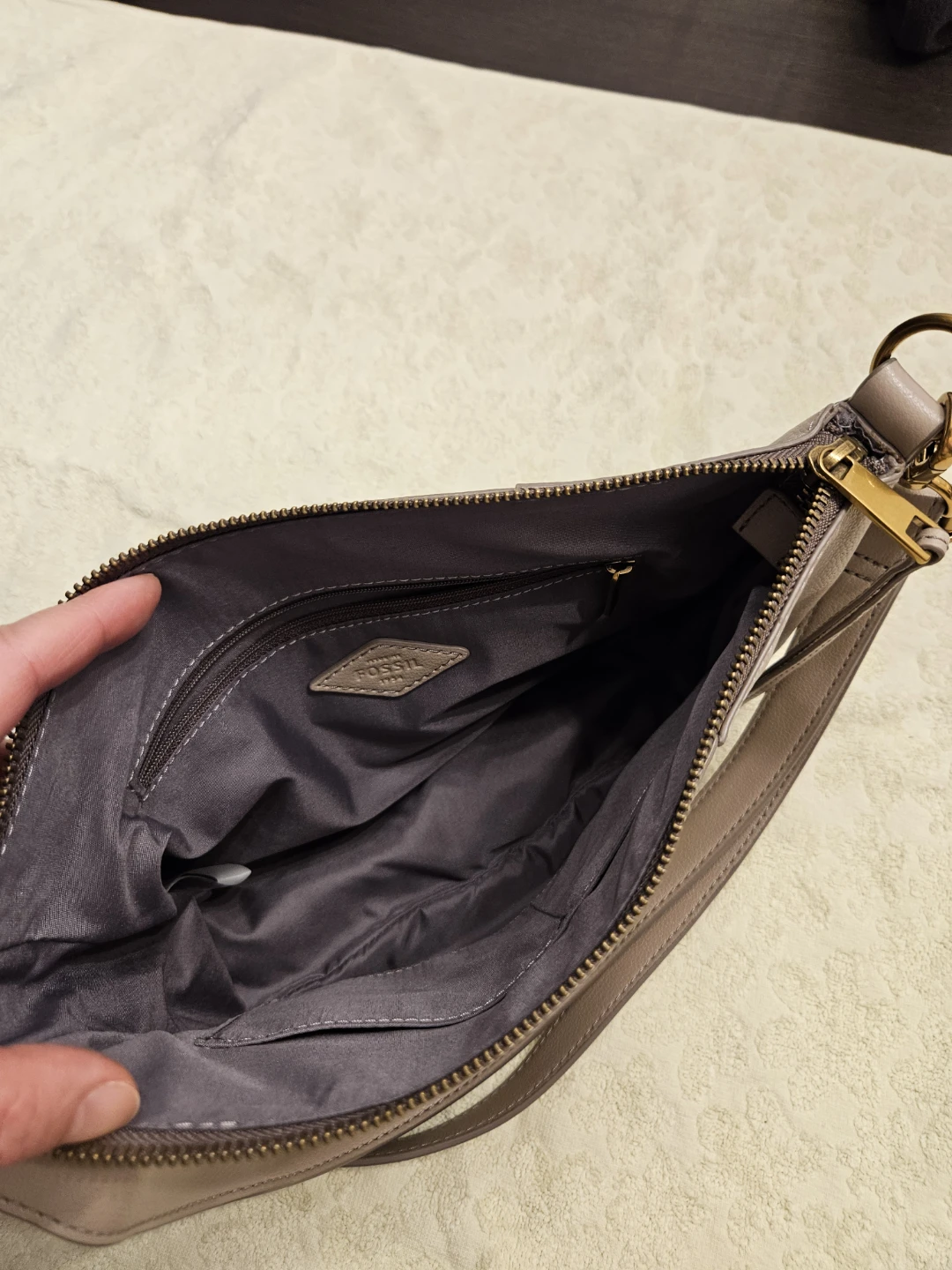 Fossil Leather Shoulder Bag - Light Mauve - photo 2