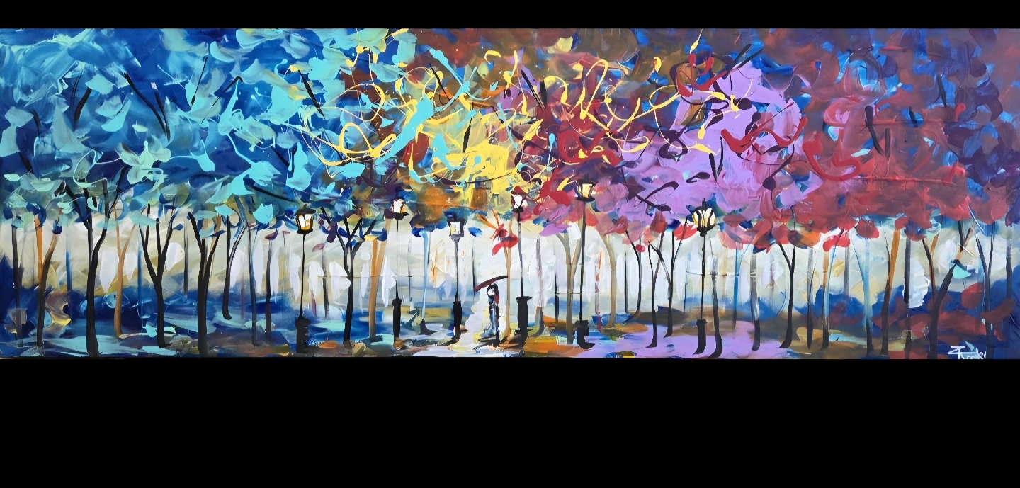 Huge original hand-painted painting by local artist Stanley Park - photo 3