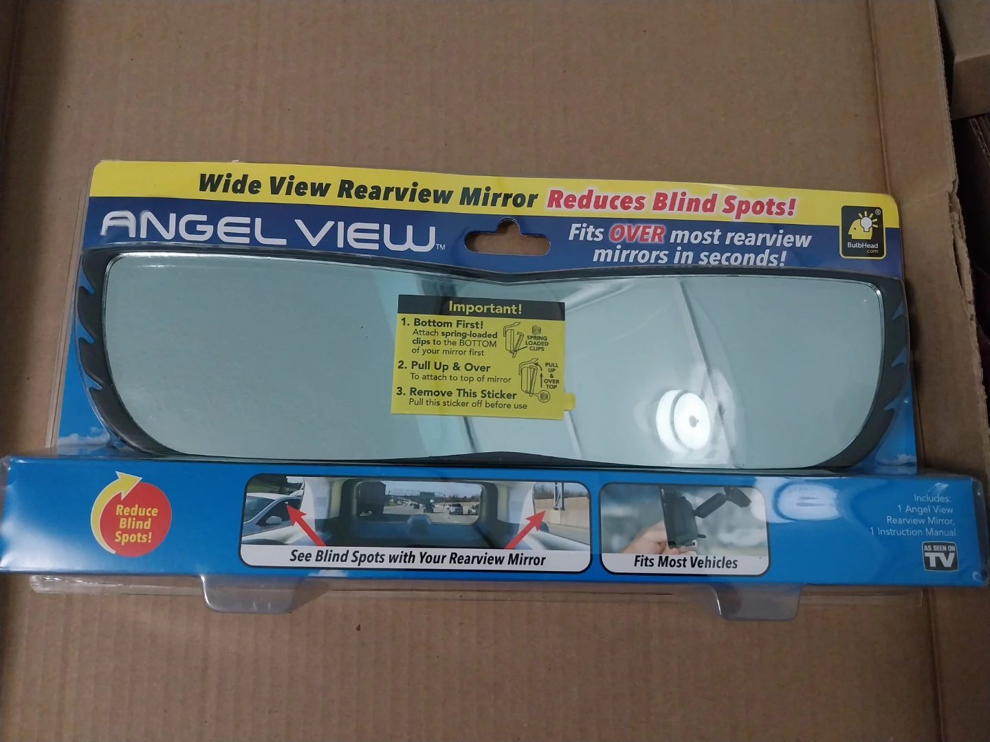 Angel View Wide View Rearview Mirror for Car Vehicle