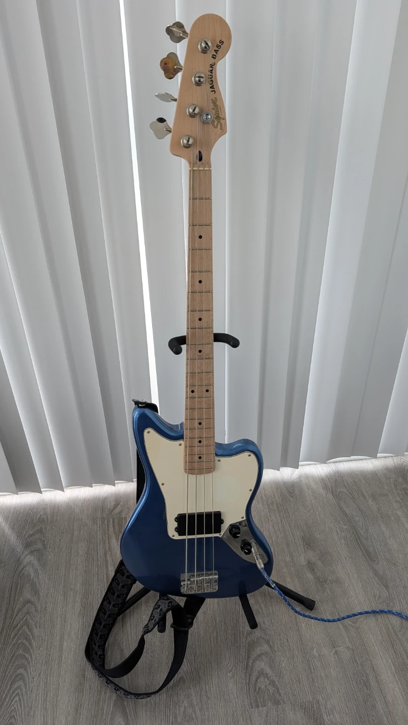 Squier Jaguar Bass Guitar - Blue