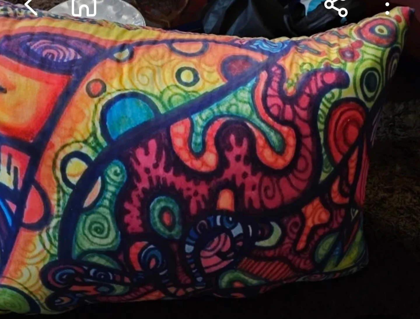 #Free Decorative Pillow - Psychedelic Art Print