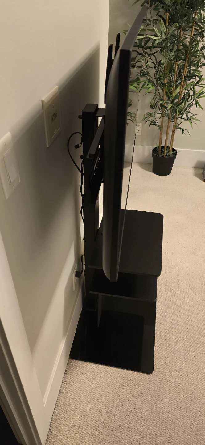Samsung TV with Black 3-Shelf TV Stand with Mount - photo 2