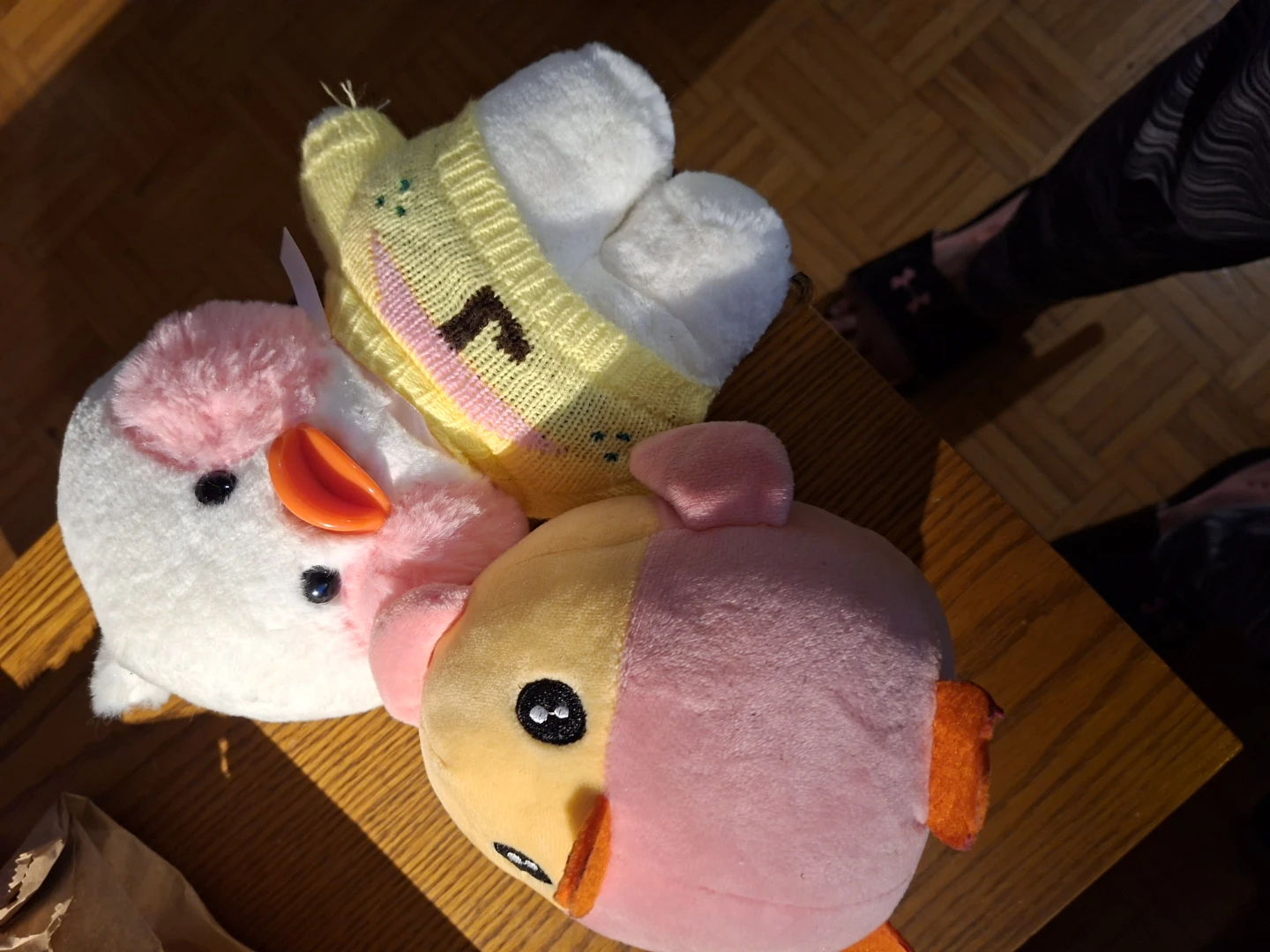 Plush Duck Toy with Yellow Sweater