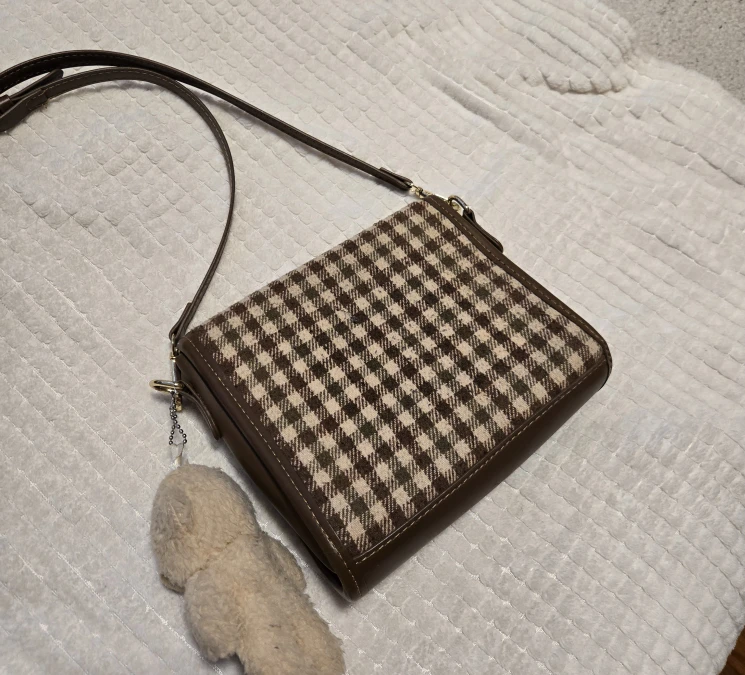 Brown Crossbody Bag with Teddy Bear Charm - photo 3