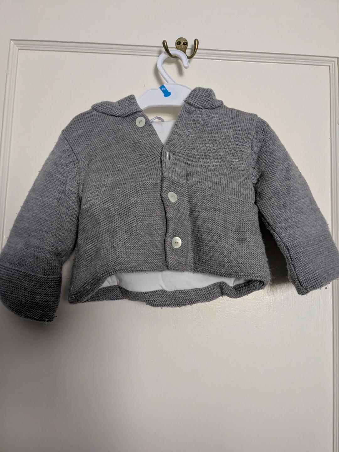 Jacadi Paris 12M Gray Cardigan