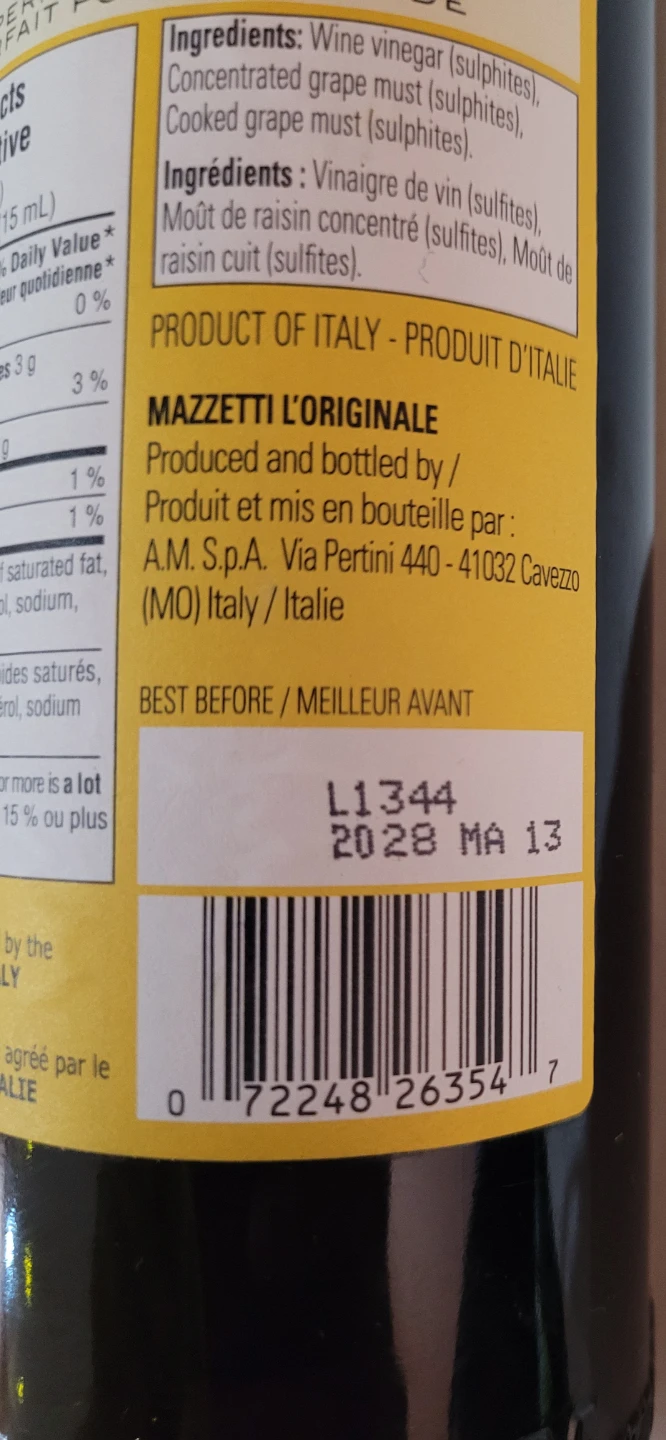 Mazzetti Balsamic Vinegar of Modena L'Originale 500 mL - photo 3