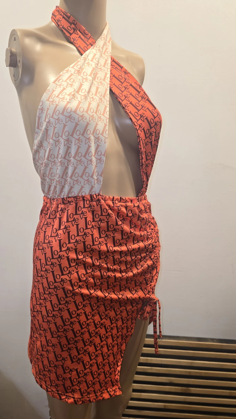 LOVE Print Halter Mini Dress - SMALL #valentines - photo 2
