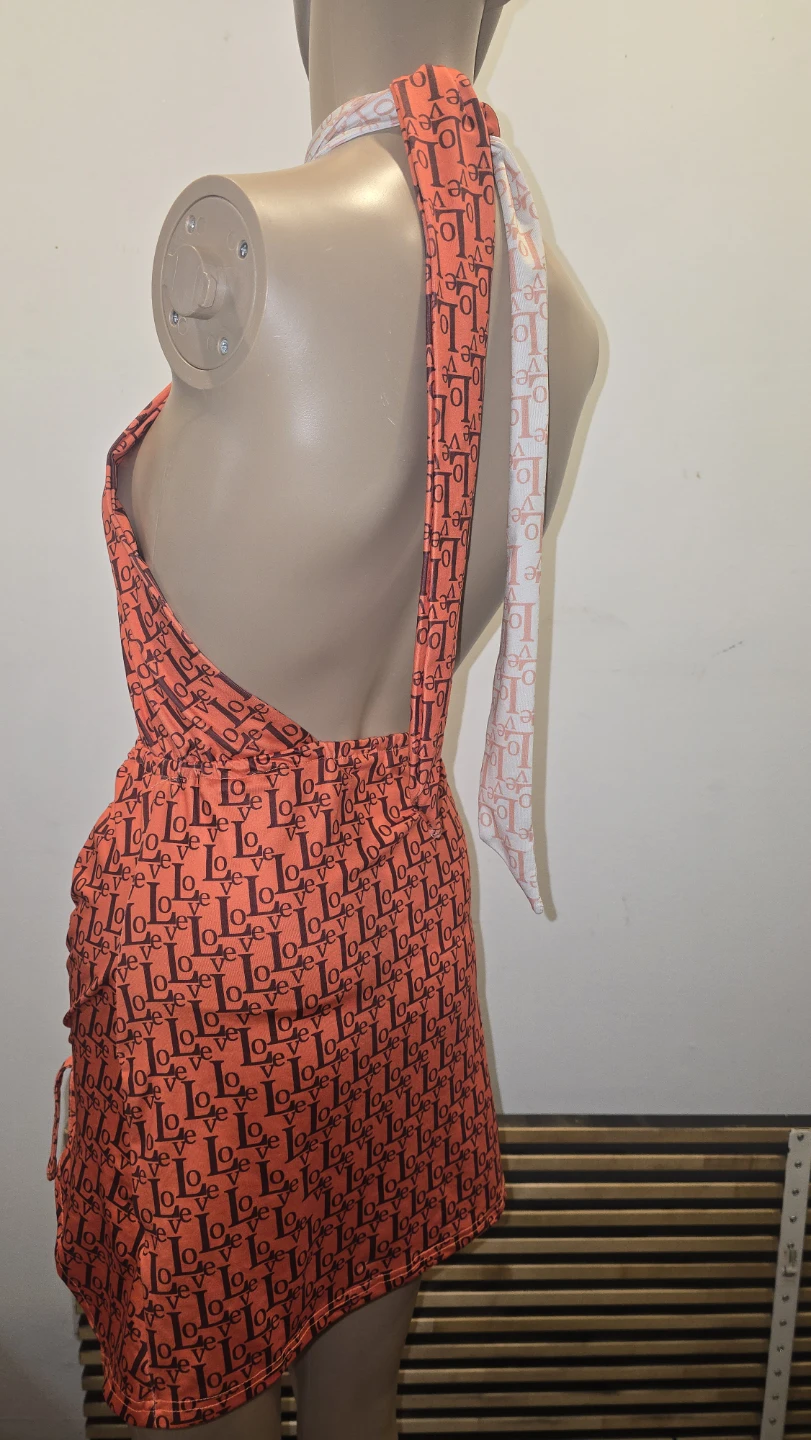 LOVE Print Halter Mini Dress - SMALL #valentines - photo 3