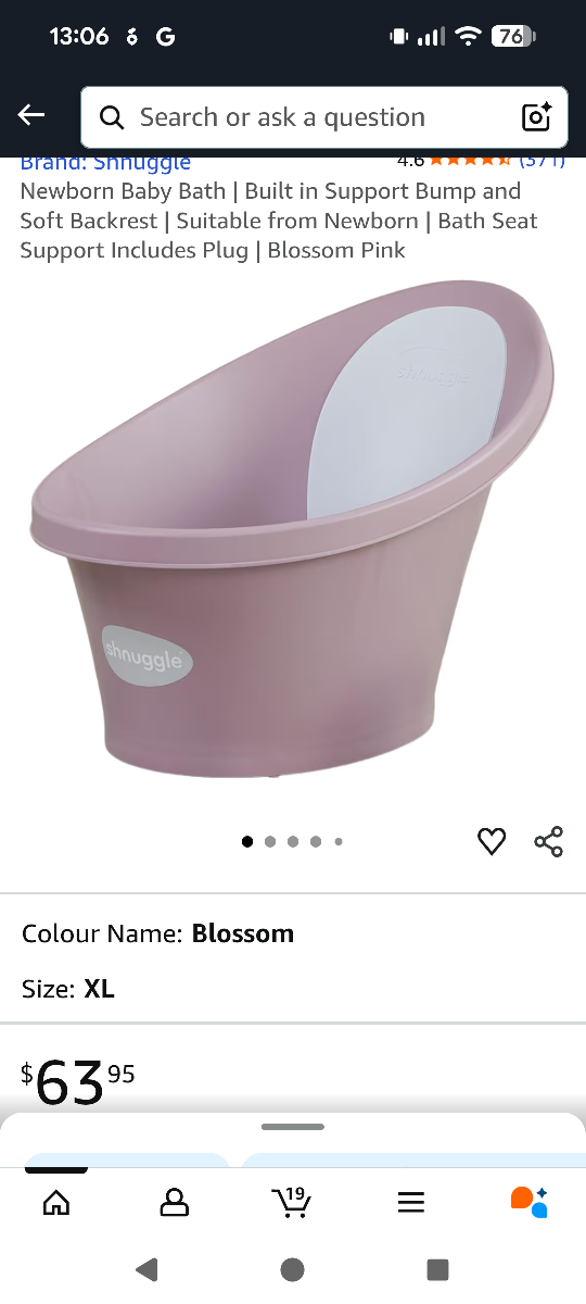 Shnuggle Baby Bath - Blossom Pink