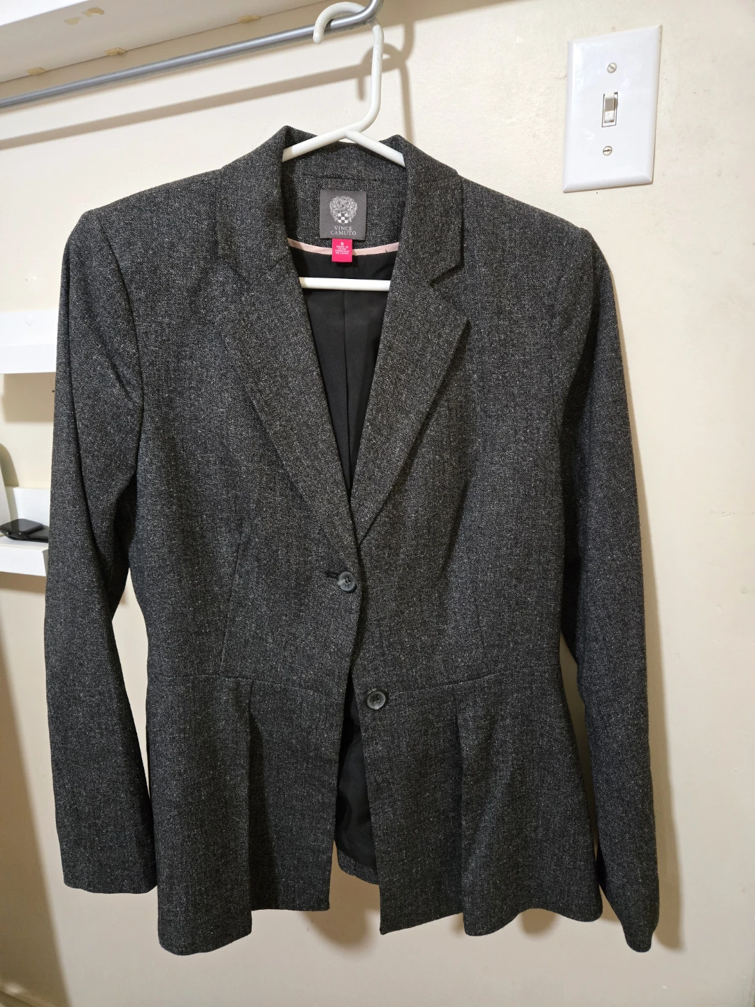 Vince Camuto Gray Peplum Blazer Jacket - Size 8