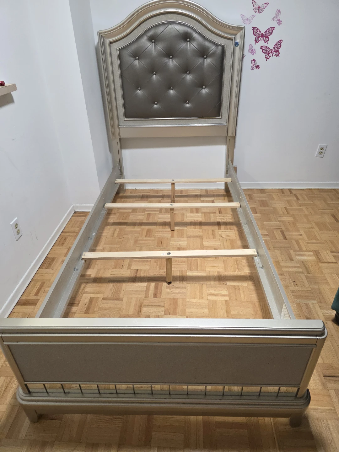 Silver Bed Frame twin size