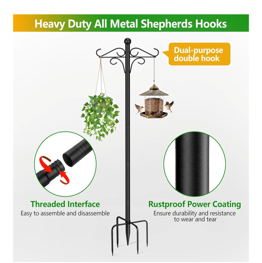 Metal Shepherd's Hook - Heavy Duty