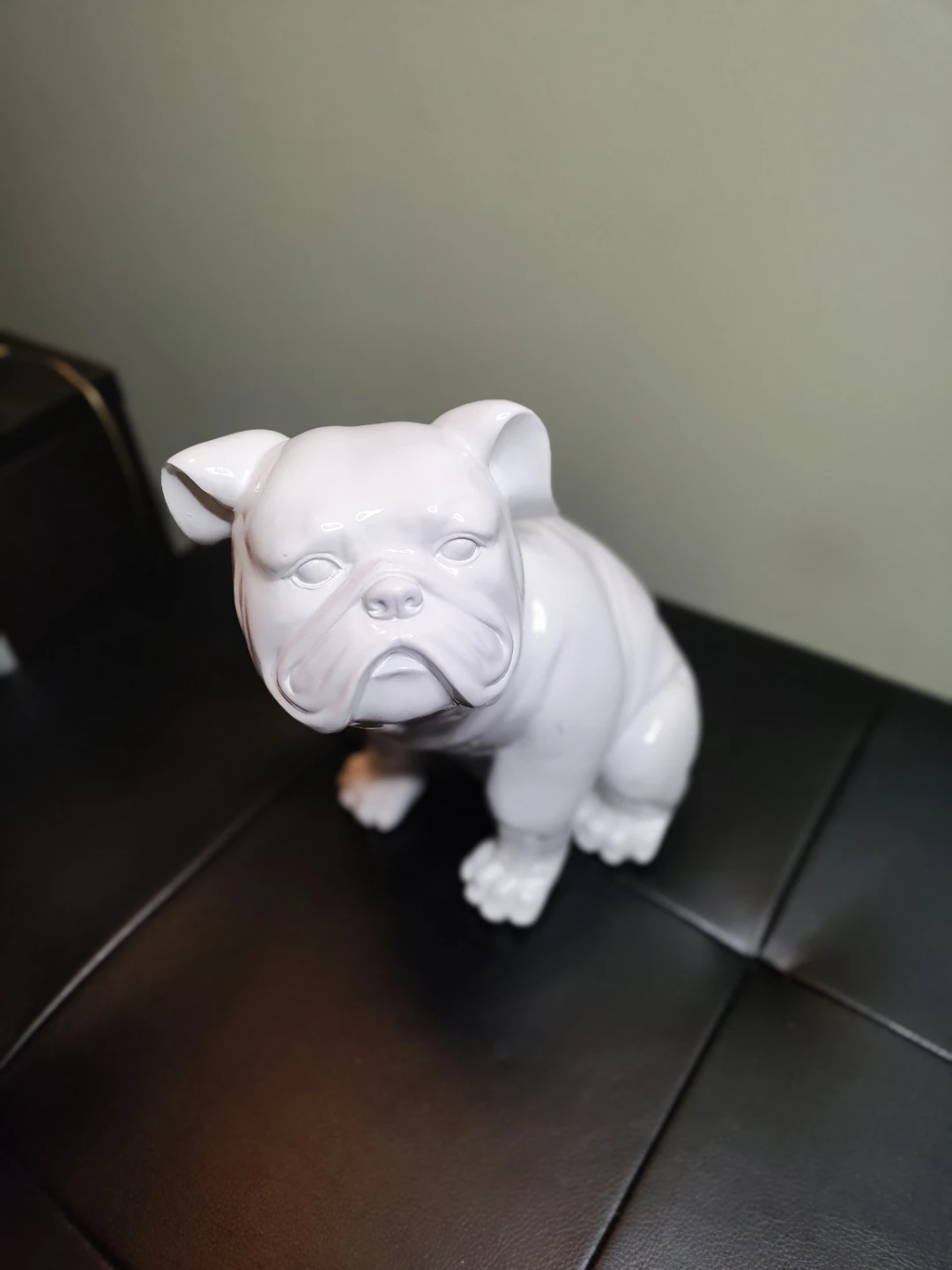White Bulldog Figurine
