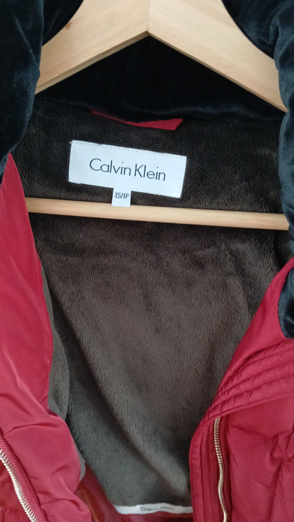 Calvin Klein Red Puffer Jacket XS