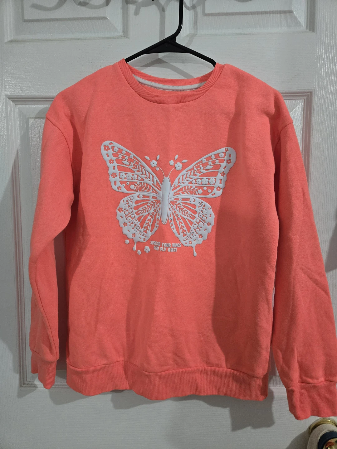 Coral Butterfly Sweatshirt