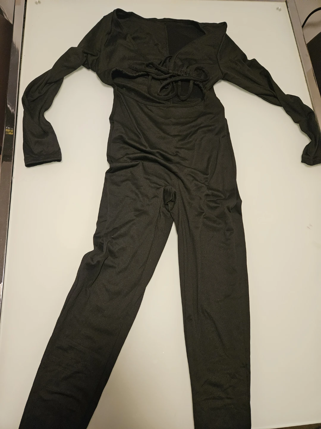 Black Long Sleeve Jumpsuit - Size L- brand new- MOVING SALE! - photo 2