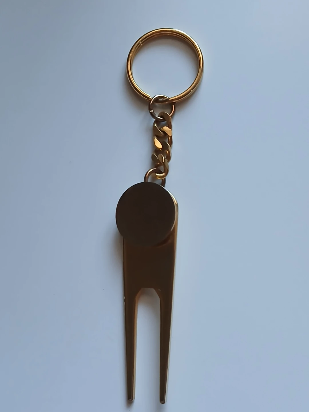 Gold Golf Divot Repair Tool Keychain