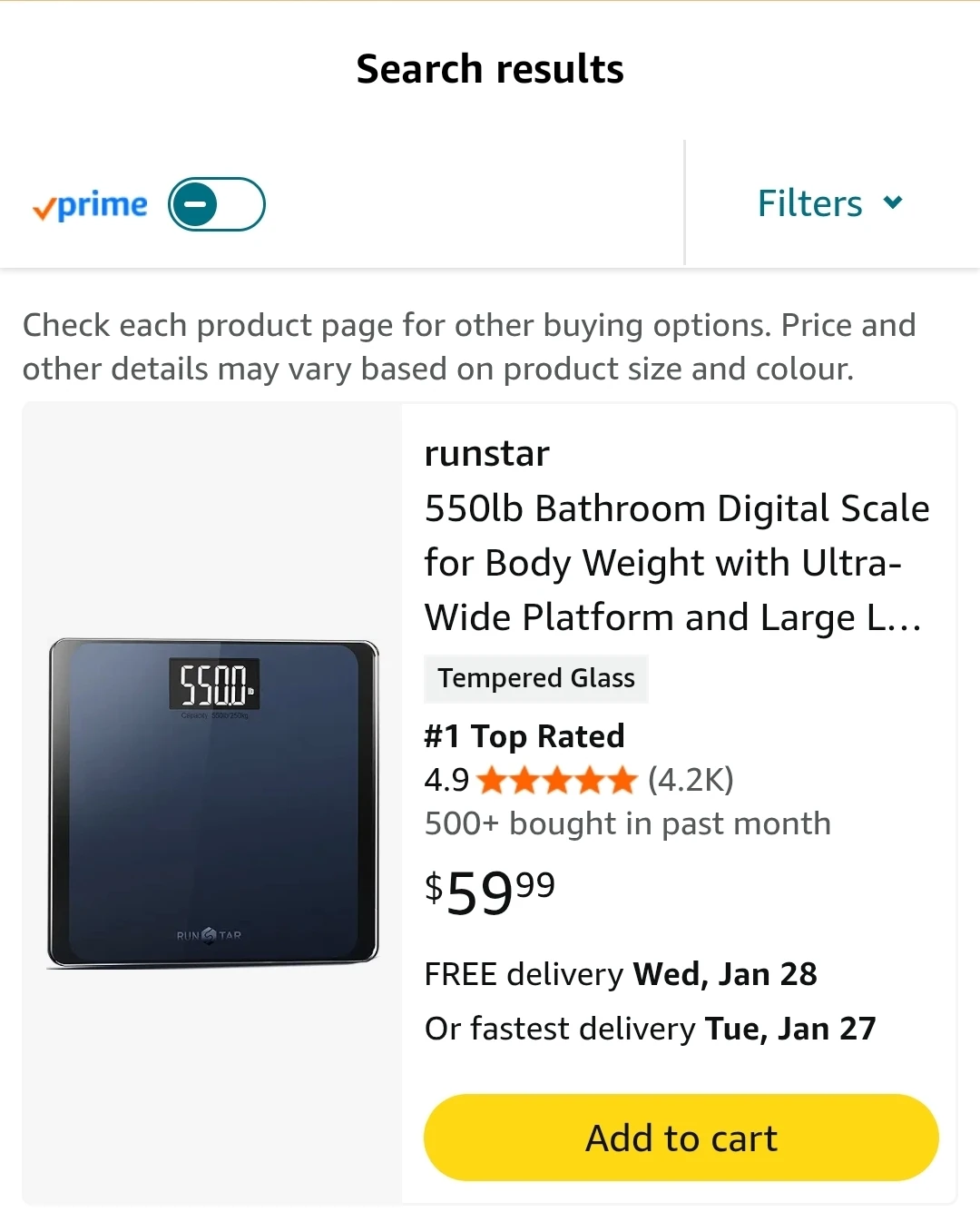 Runstar Digital Bathroom Scale - photo 4