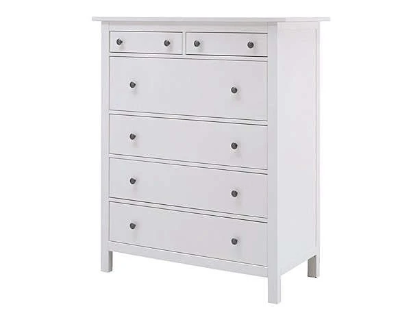 IKEA HEMNES White 6-Drawer Dresser with Organizers