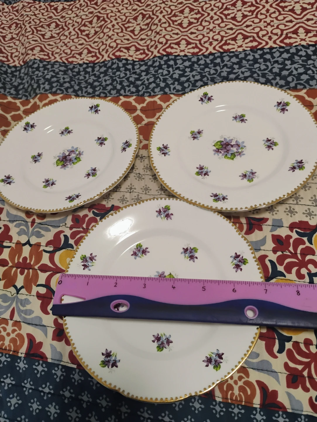 Royal Stafford "Sweet Violets" Bone China Side Plates - photo 2