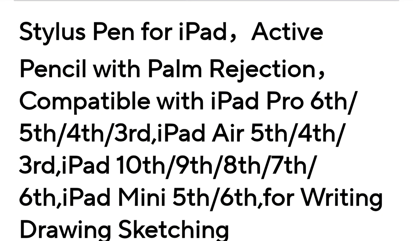 Stylus Pen for iPad - Active Pencil with Palm Rejection