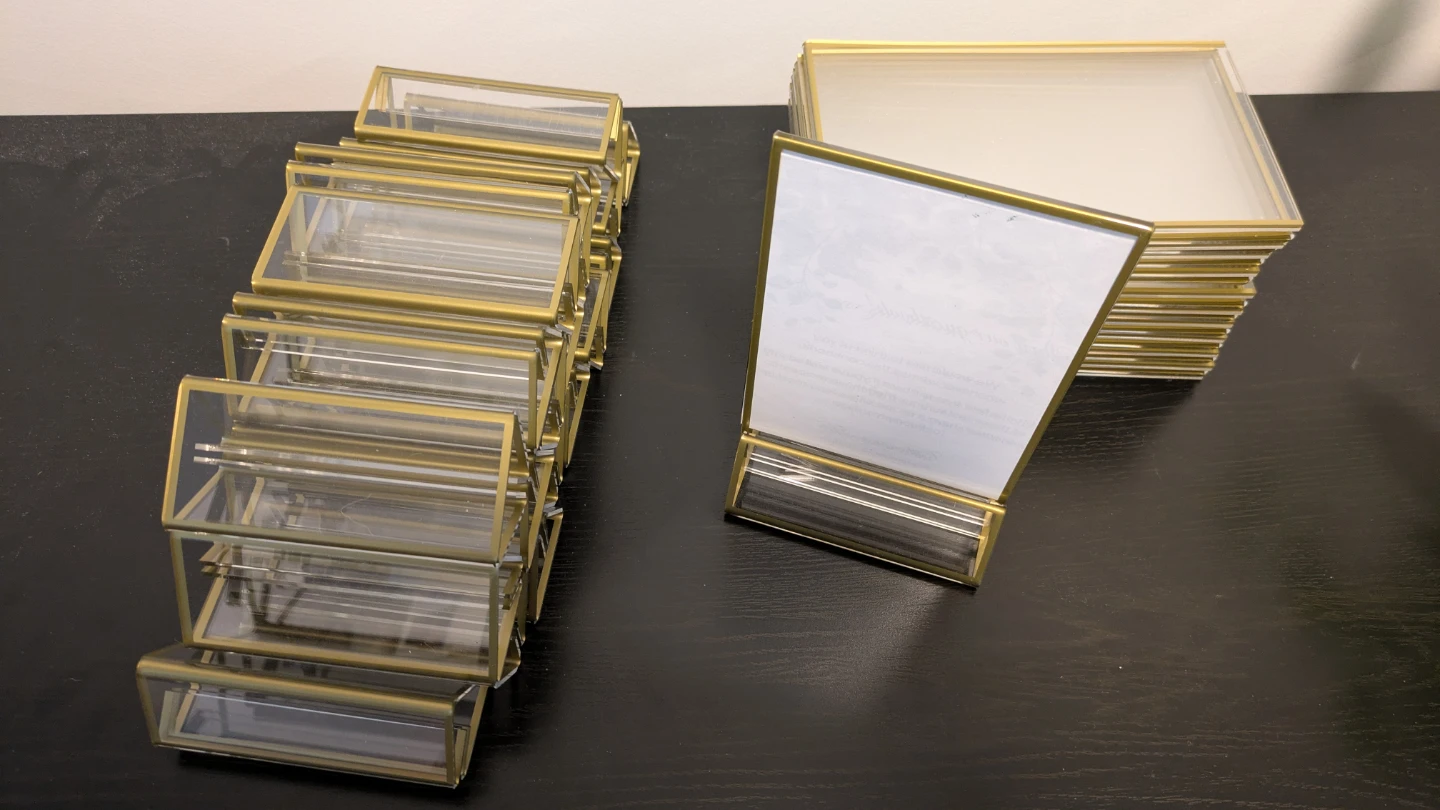 Gold Table Number Holders - photo 3