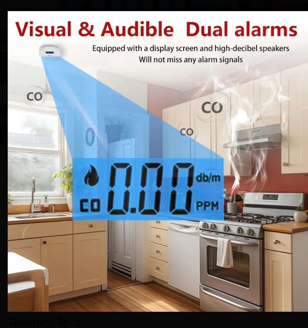 Smoke and CO Detector Alarm, NEW, 2 in 1 Alarm - photo 2