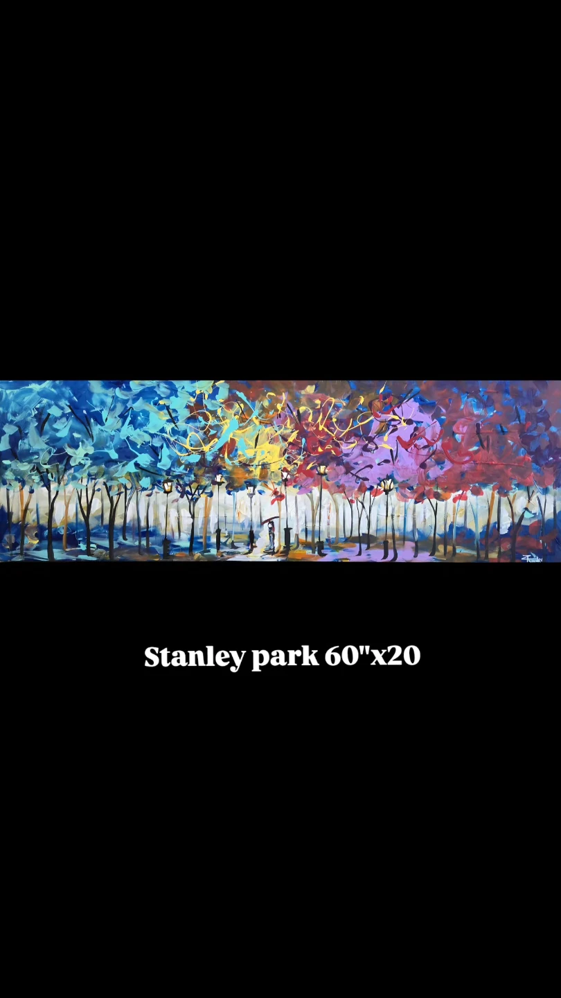 Huge original hand-painted painting by local artist Stanley Park