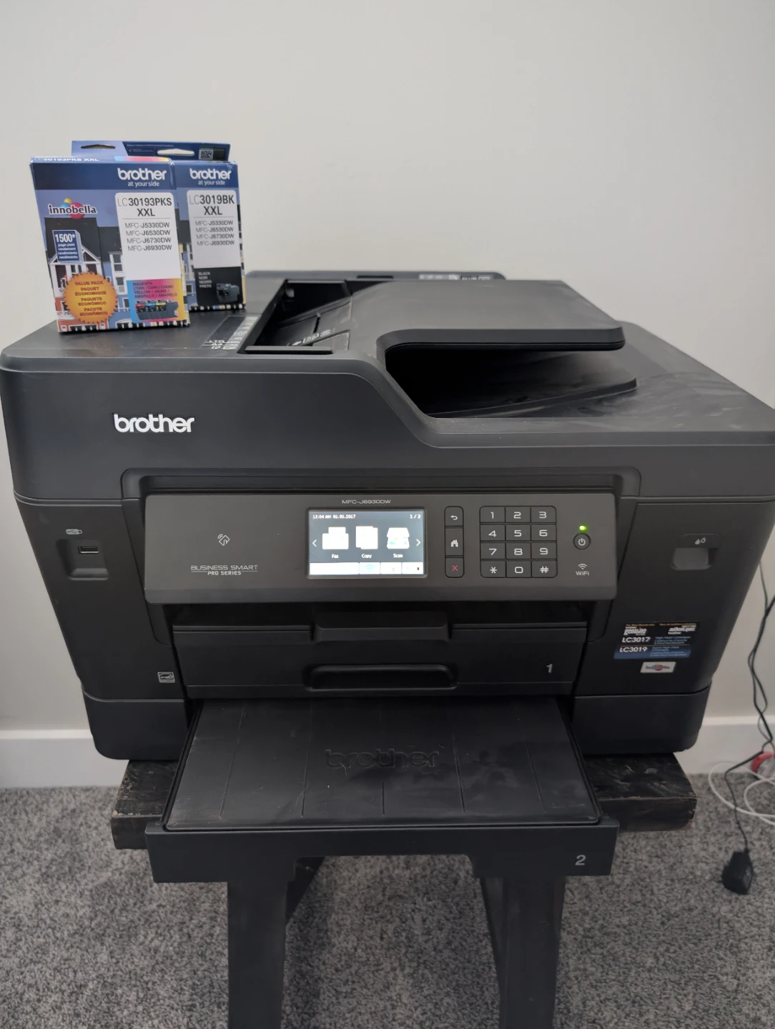 Brother J6930DW printer with replacement cartridges. - photo 2