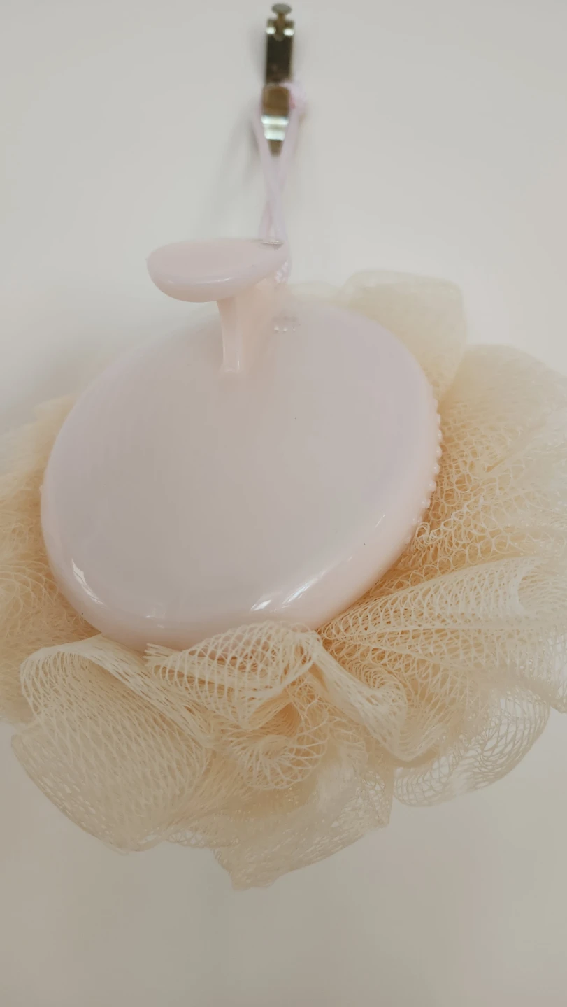 Pale Pink Shower Brush with Loofah - photo 2