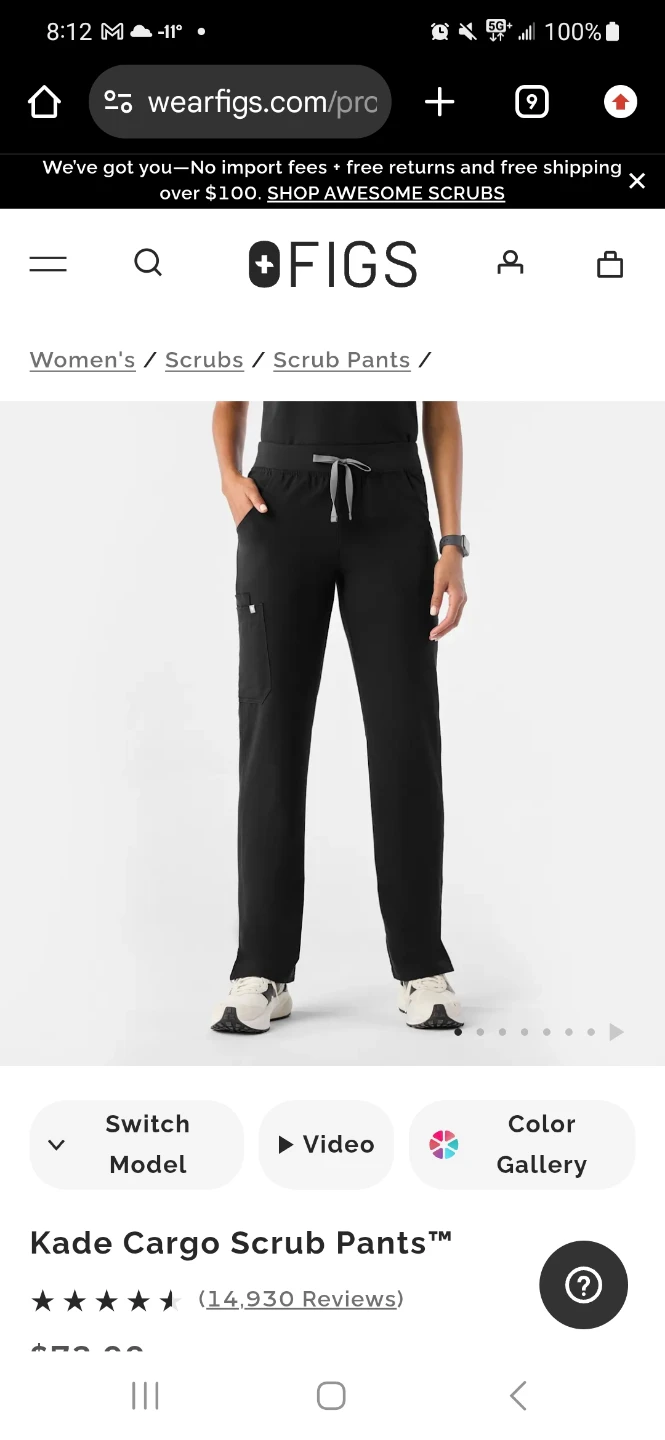 FIGS Kade Cargo Scrub Pants