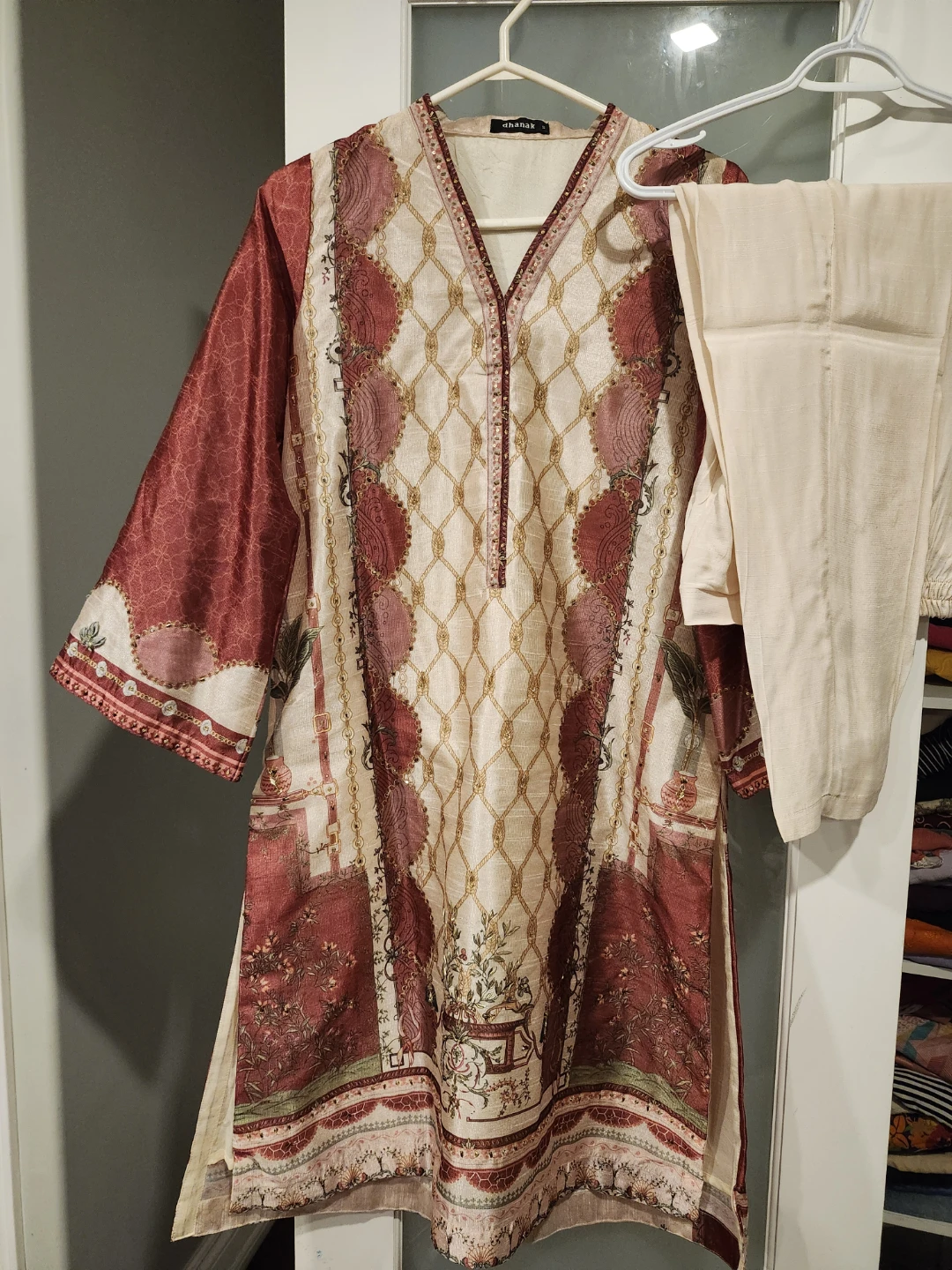 Women's Embroidered Kurti with Pants