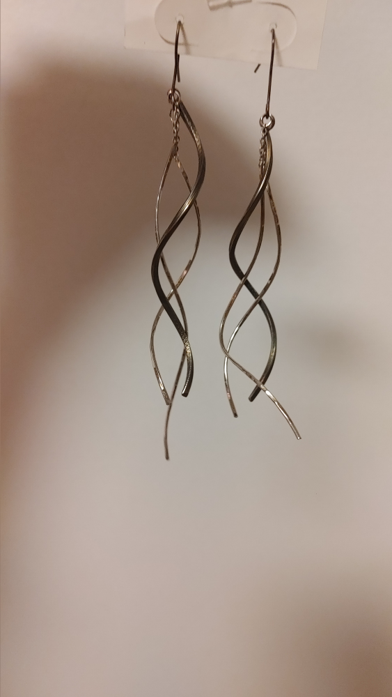 Silver-tone Swirl Dangle Earrings