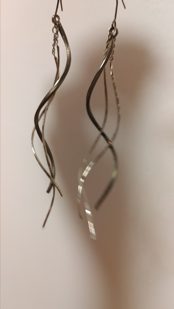 Silver-tone Swirl Dangle Earrings - photo 2