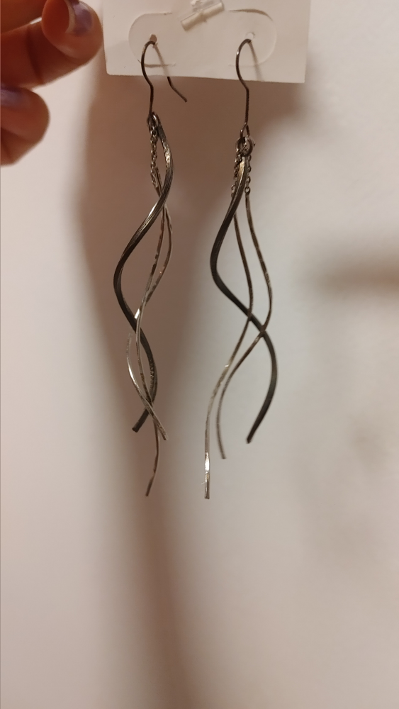 Silver-tone Swirl Dangle Earrings - photo 3
