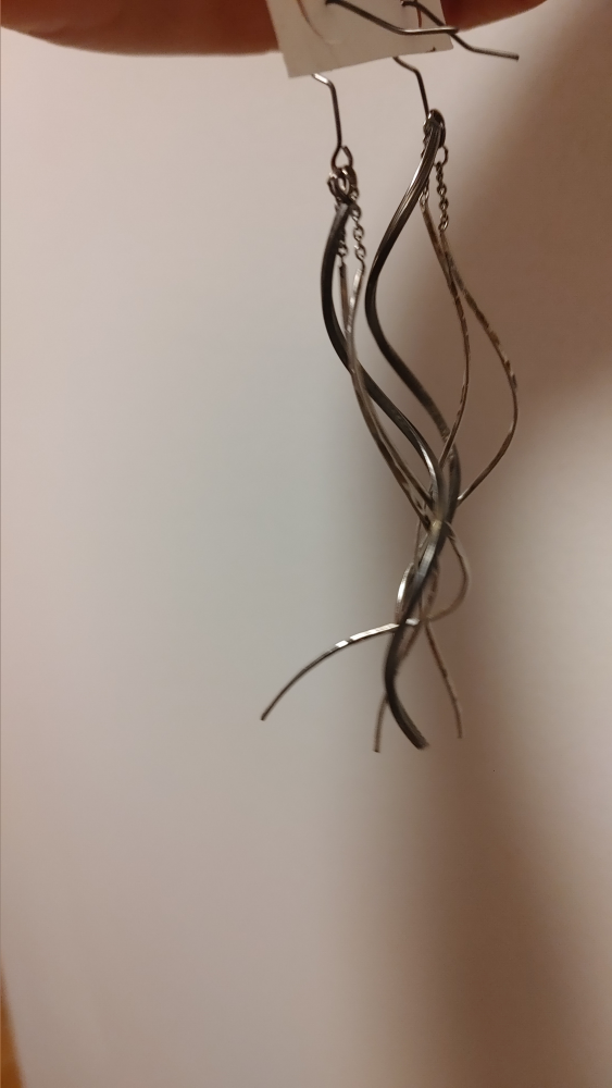 Silver-tone Swirl Dangle Earrings - photo 4