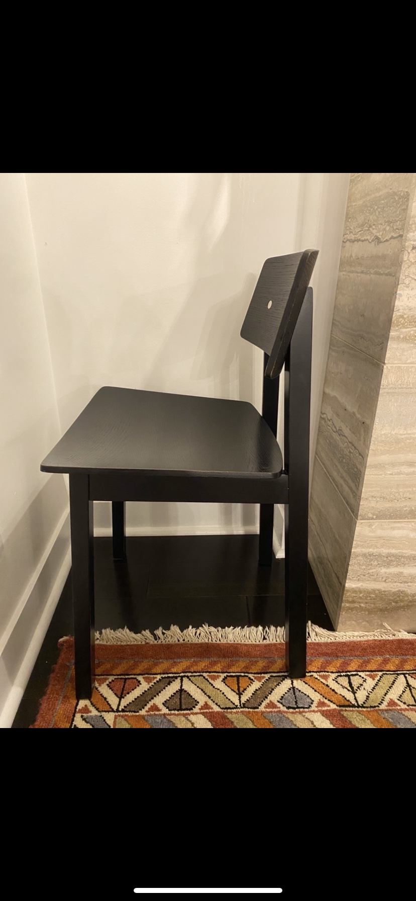 IKEA Black Wood Chair - photo 2