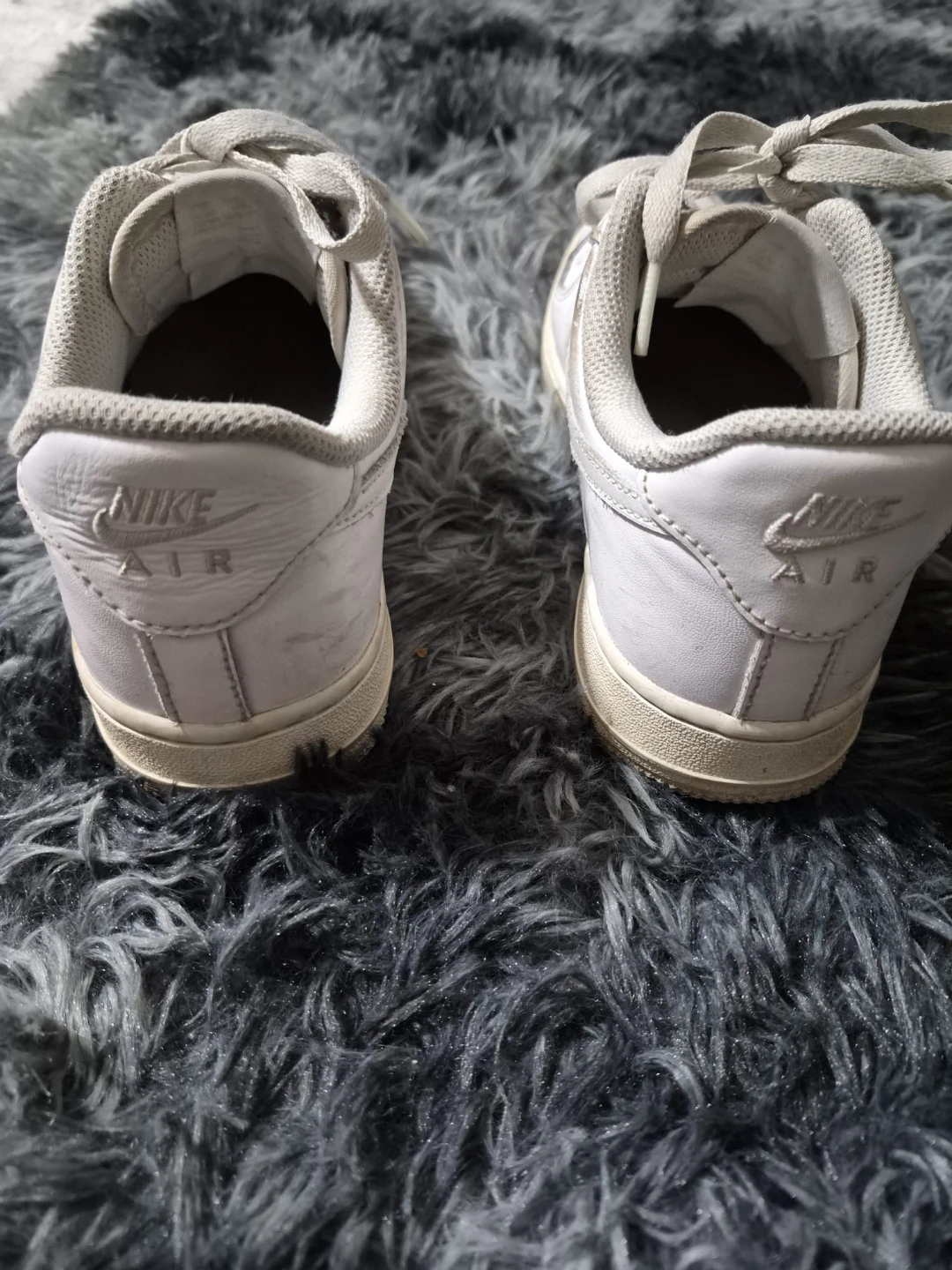 Nike Air Force 1 White Sneakers size 7 - photo 2