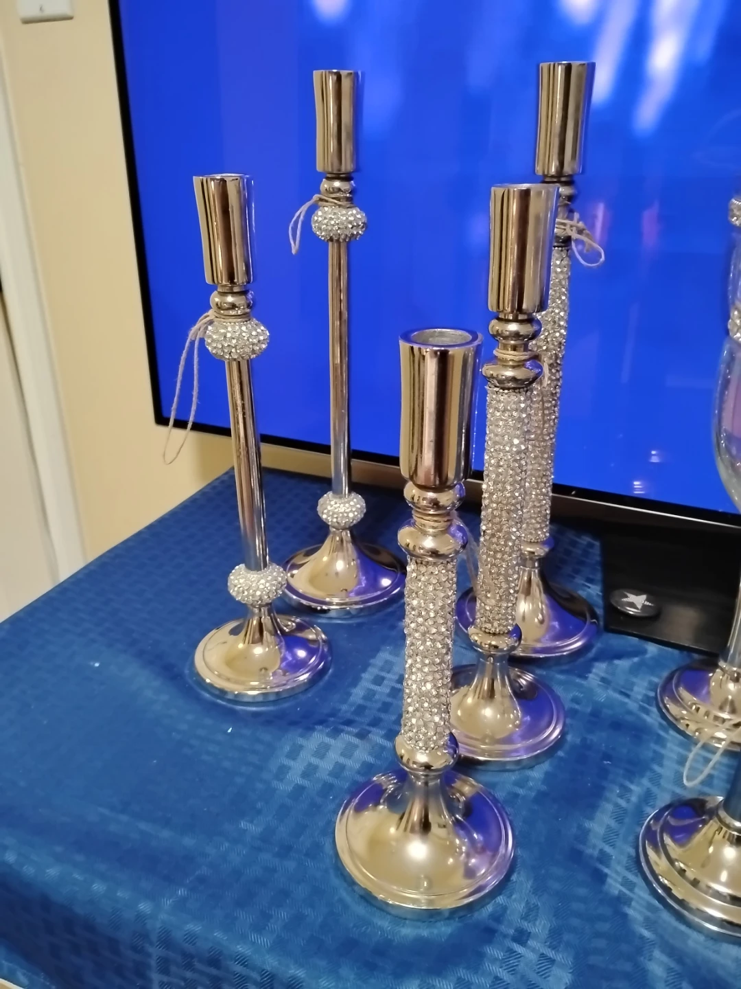 Exquisite Swarovski  Candle Ensemble Discerning Collectors - photo 2