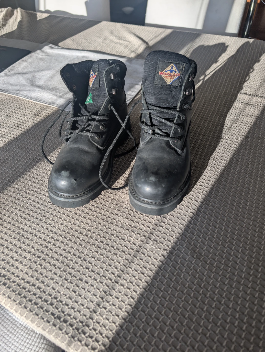 Workload Lyndsay Black Work Boots - Size 8