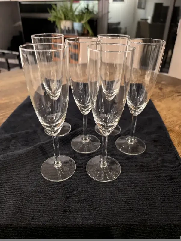 Set of 6 Champagne Flutes