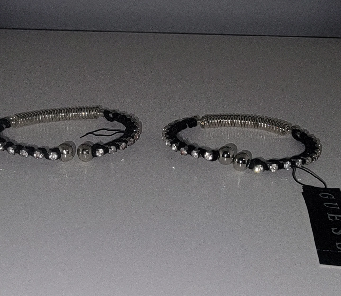 Guess Silver & Black Bangle Bracelets - New with Tags! - photo 3