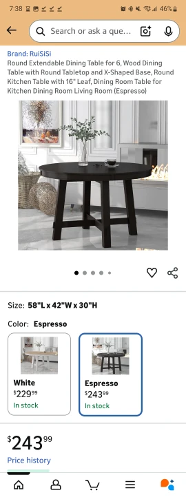 RuiSiSi Extendable Round Dining Table - Great condition! - photo 3