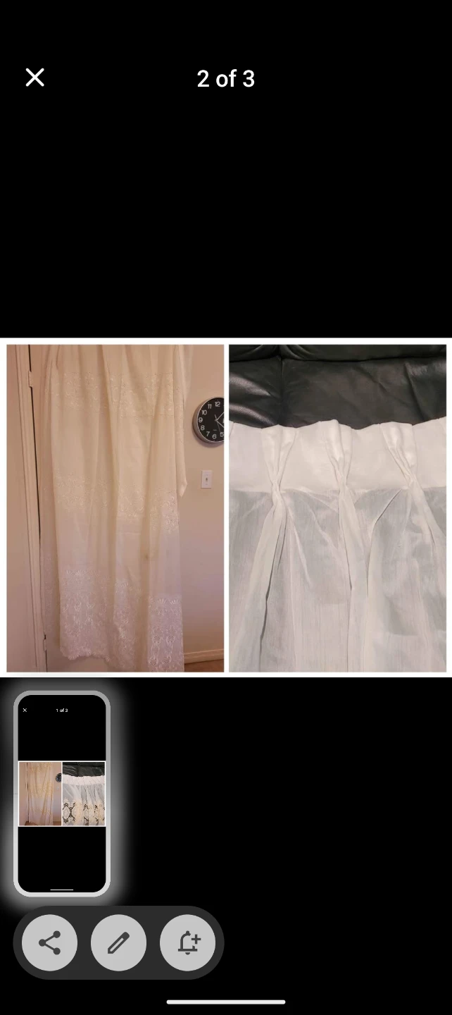 White lace curtains - photo 2