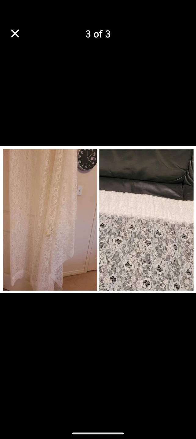 White lace curtains - photo 3