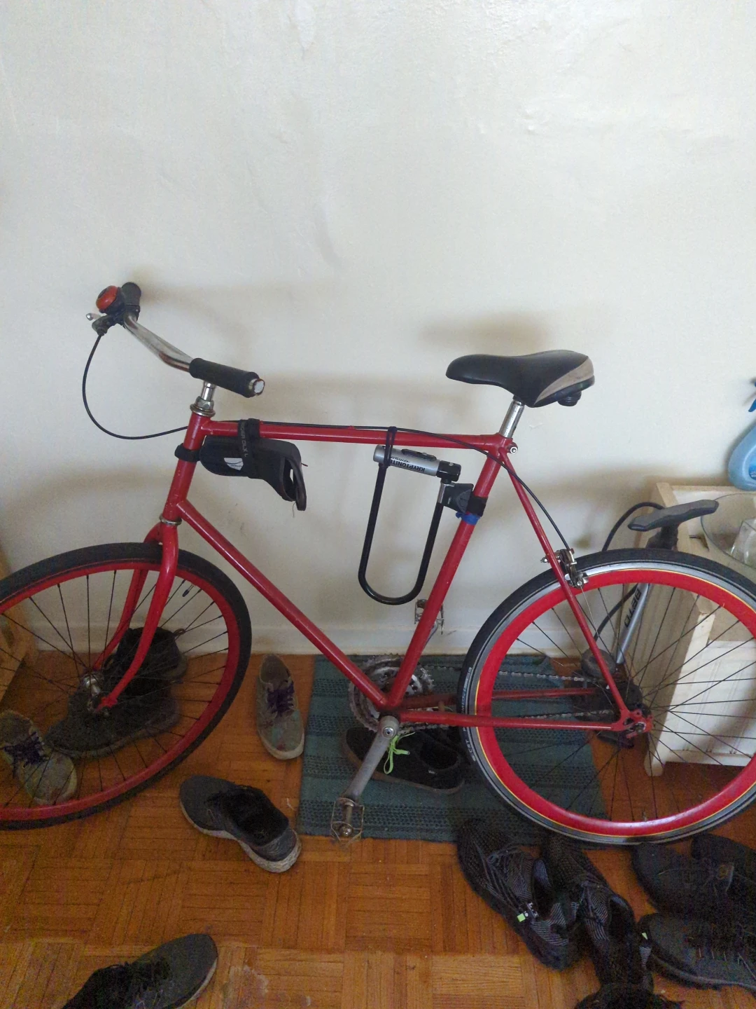 Red Fixed Gear Bicycle