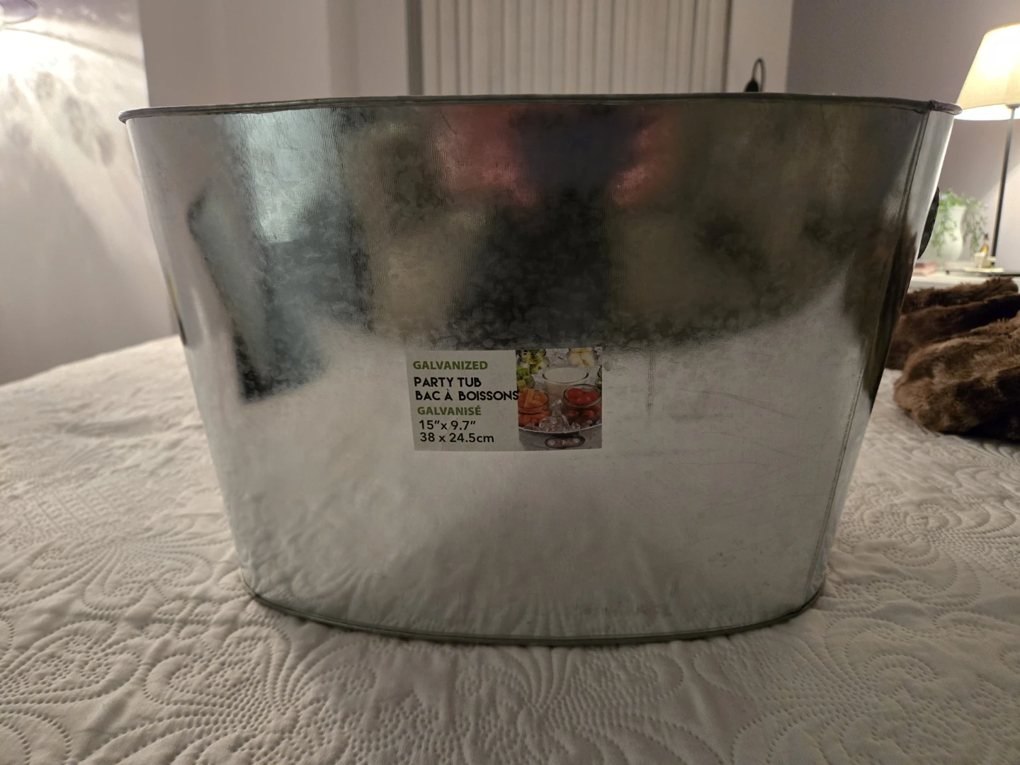 Galvanized Party Tub - 15" x 9.7"