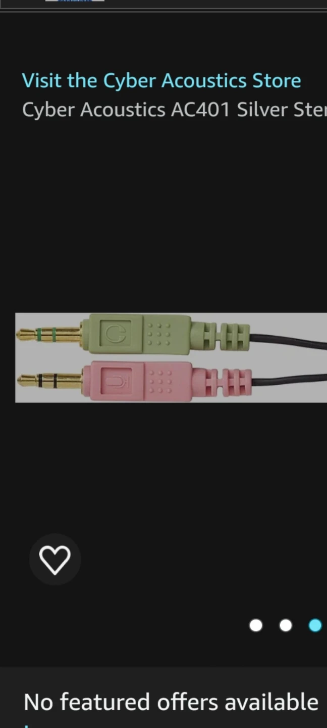 New Cyber Acoustics AC-401 Headset - photo 4