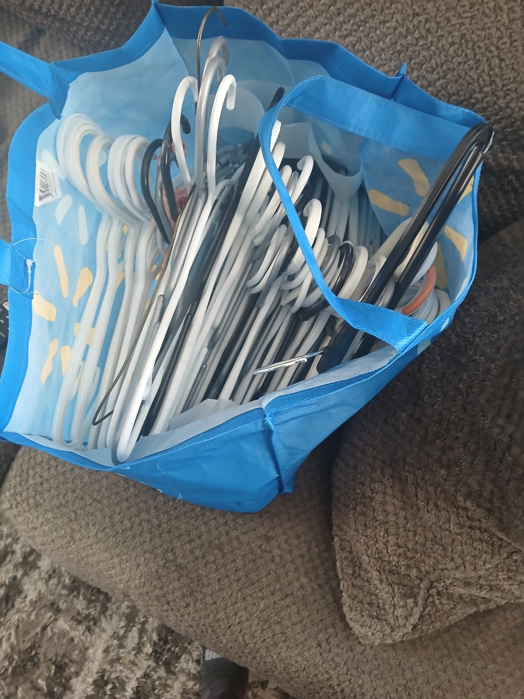 Bag of assorted hangers